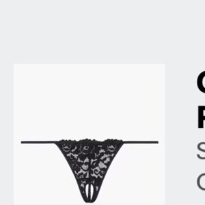 Crotchless String of Pearls Thong